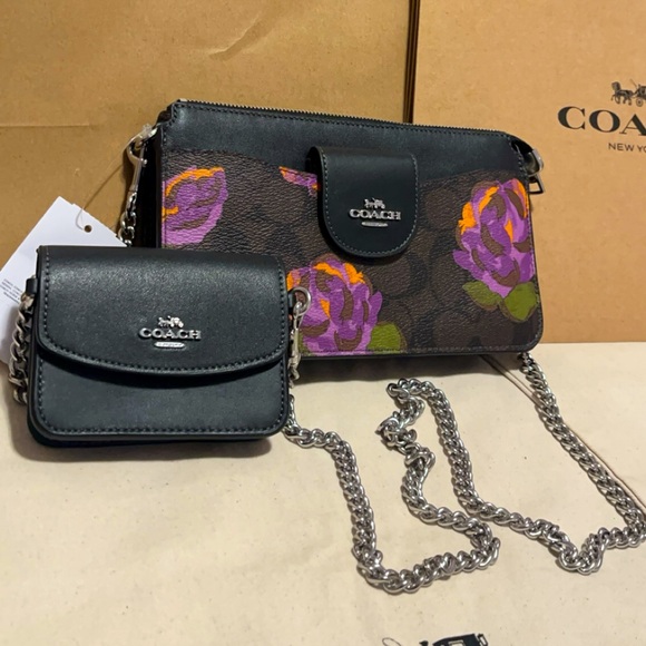 Coach Handbags - Coach Poppy Crossbody in signature canvas with floral print